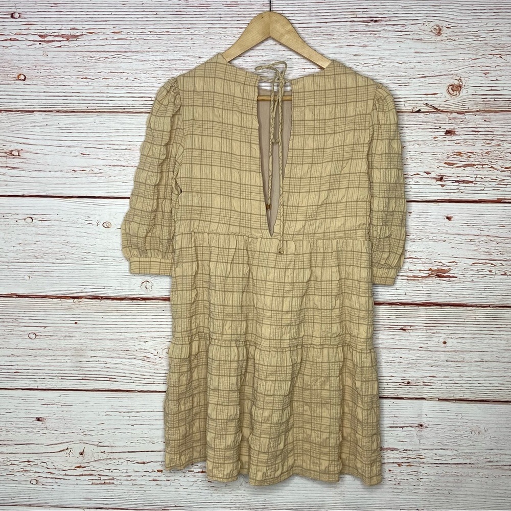 Showpo Darcia Dress in Beige Check Sz 2 - Picture 11 of 16